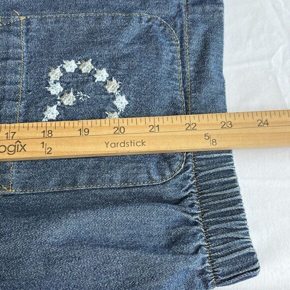 Teddi Women’s Vintage Denim Embroidered Jacket Size XL Mother Pearl Buttons - Picture 11 of 11